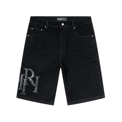 AMIRI Tonal Monogram Denim Shorts ¡ª hero