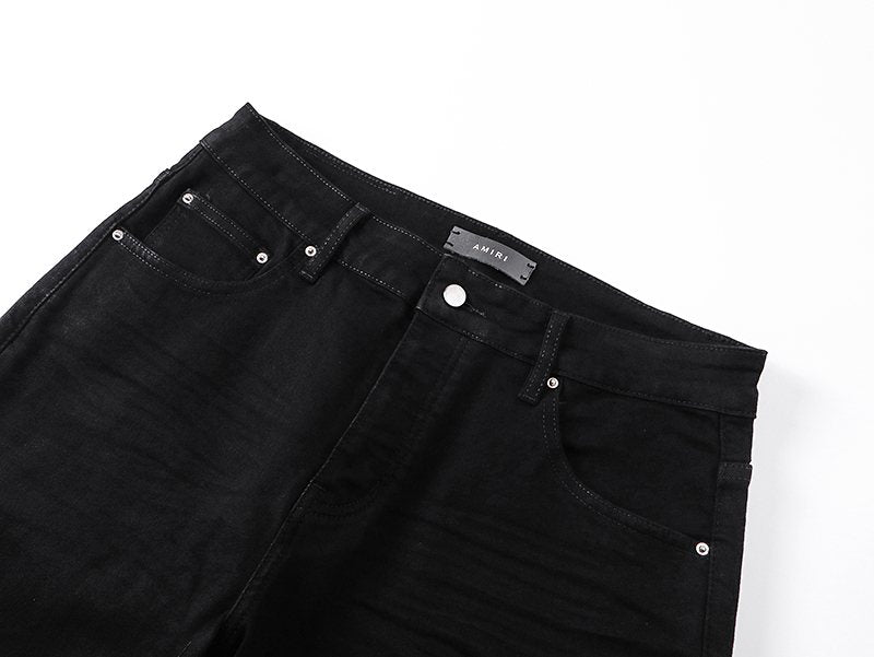 AMIRI Tonal Monogram Denim Shorts ¡ª detail