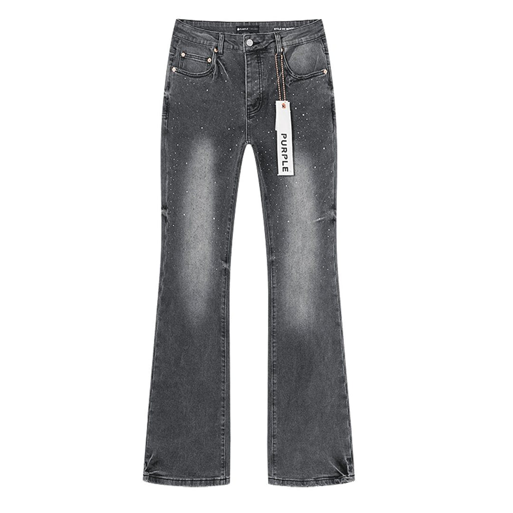 Purple Brand Gray Rhinestone Flared Jeans ¡ª hero