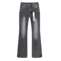 Purple Brand Gray Rhinestone Flared Jeans ¡ª hero