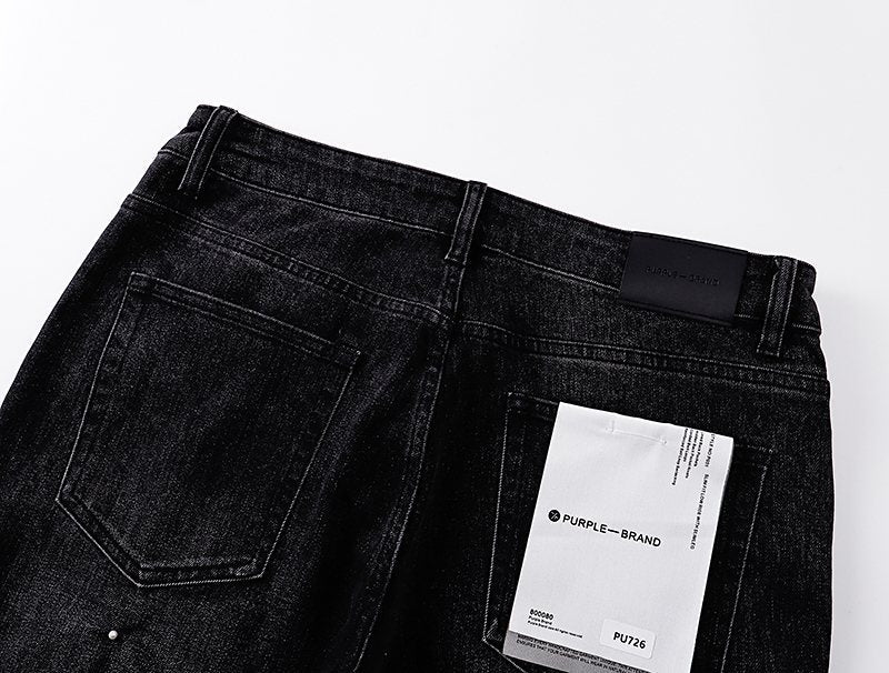 Purple Brand Black Embellished Jeans ¡ª detail