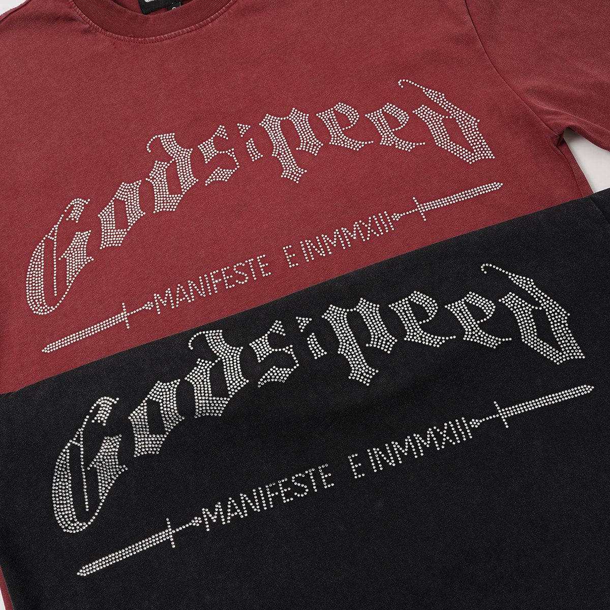 Godspeed Washed Rhinestone Graphic T-Shirt ¡ª detail