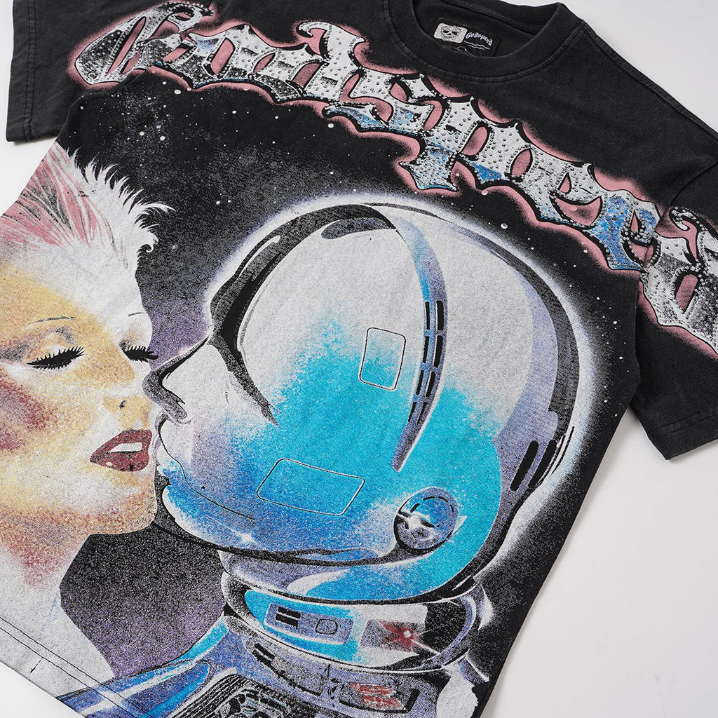 Godspeed Astronaut Face Graphic T-Shirt ¡ª detail