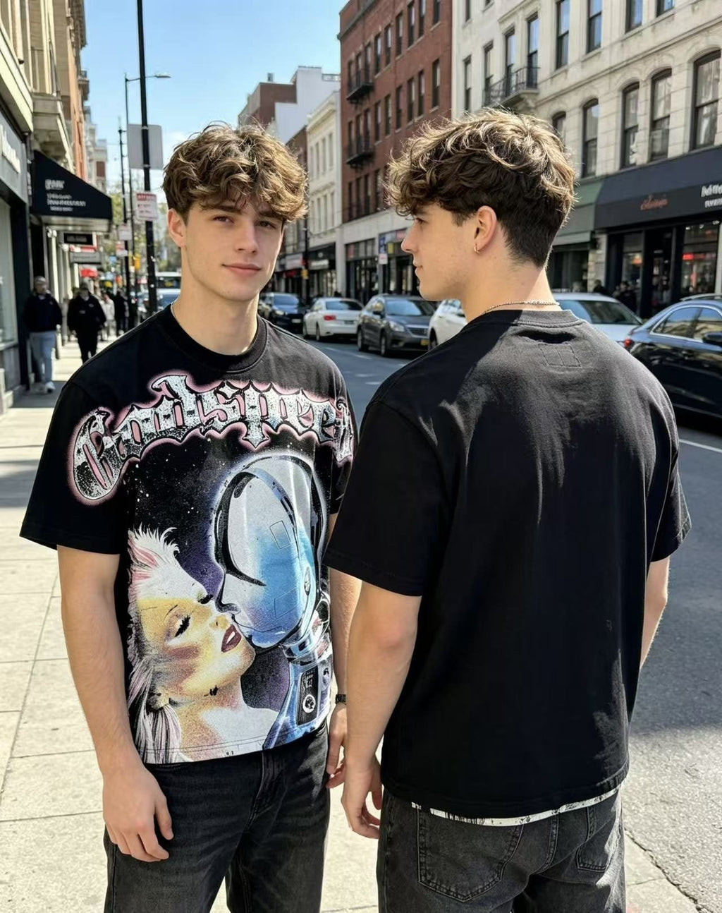 Godspeed Astronaut Face Graphic T-Shirt ¡ª context