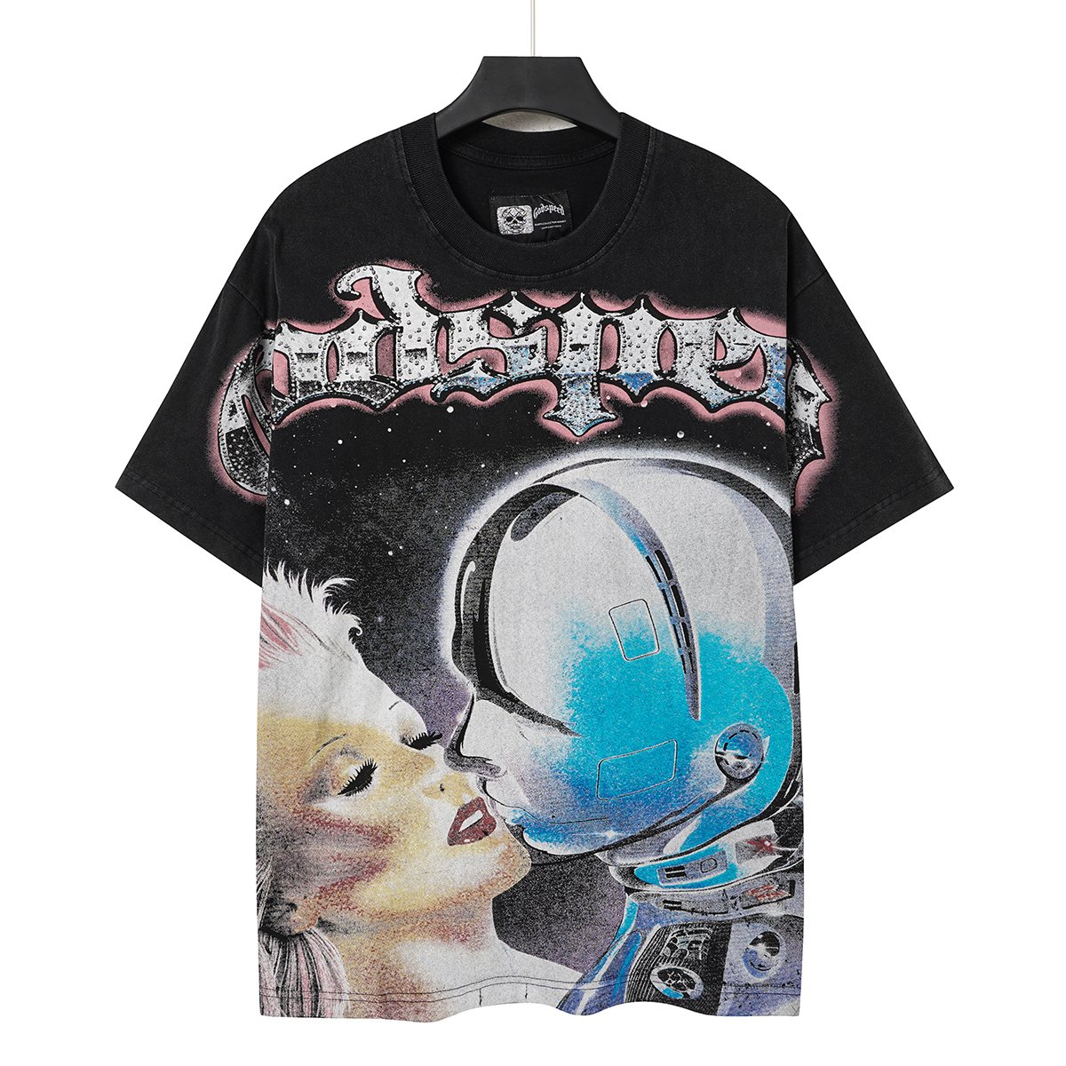 Godspeed Astronaut Face Graphic T-Shirt ¡ª front