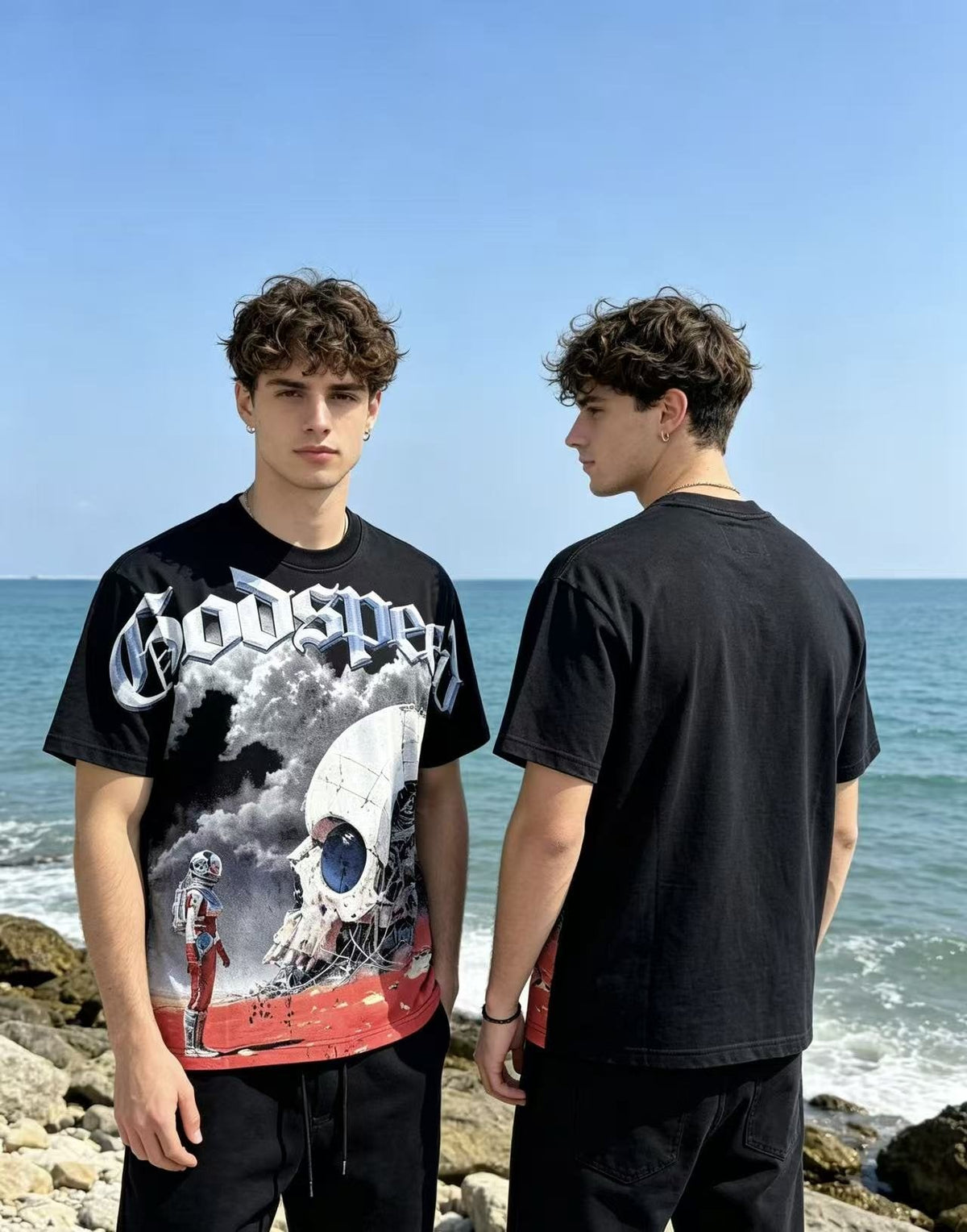 Godspeed Astronaut Skull Graphic T-Shirt ¡ª context
