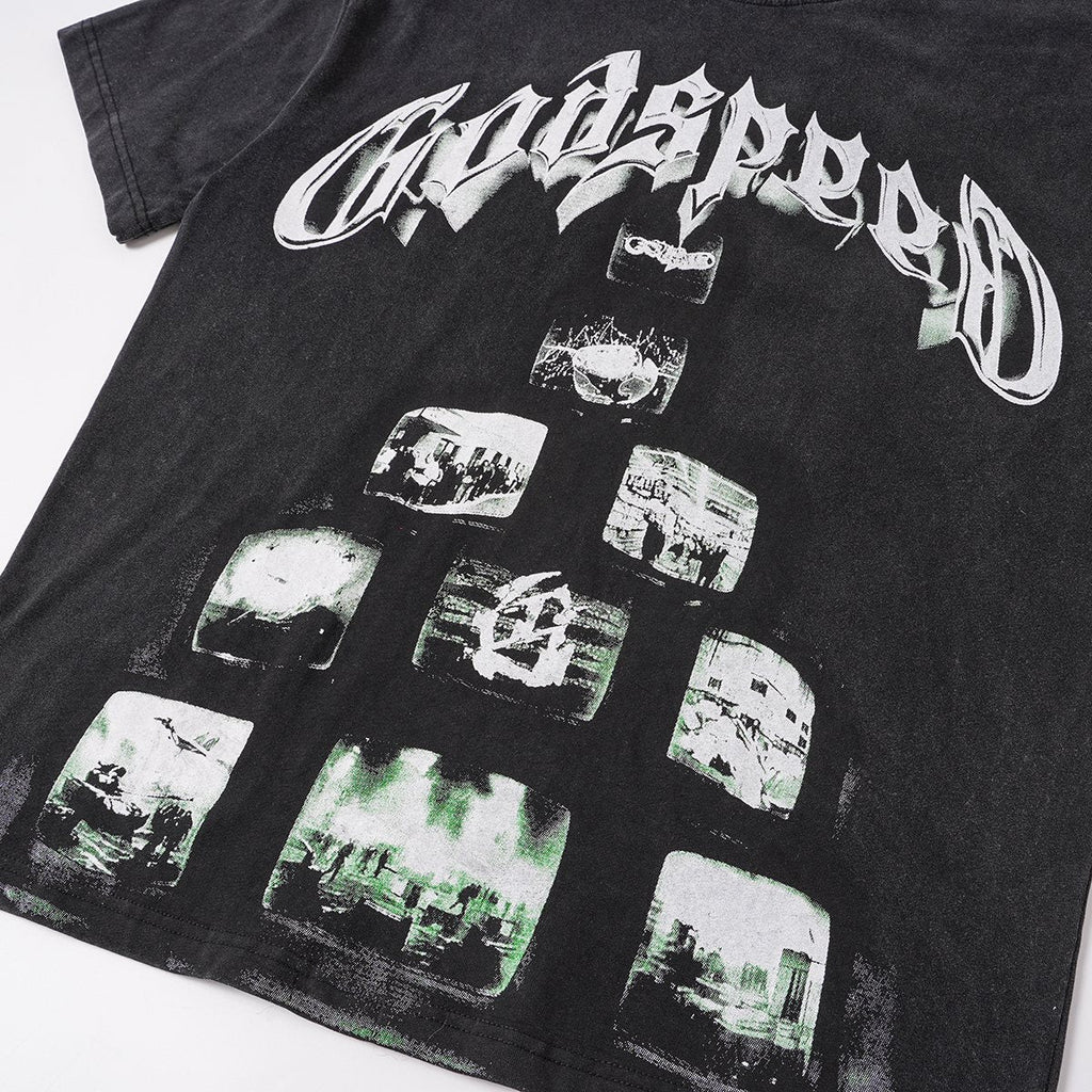 Godspeed Rock Graphic Washed T-Shirt ¡ª detail
