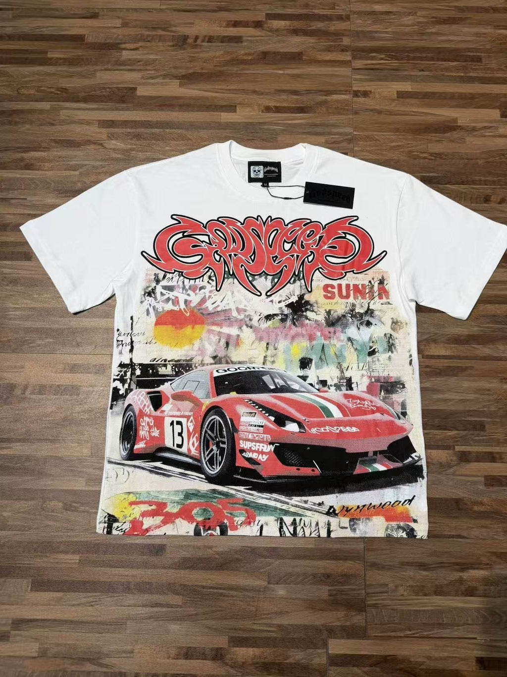 Godspeed Racing Graffiti Graphic T-Shirt - White ¡ª front