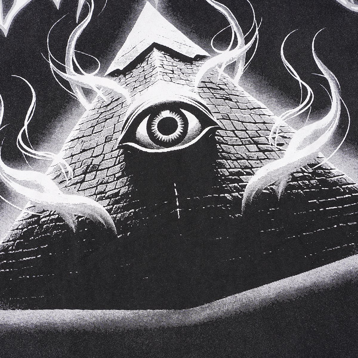 Godspeed Out of Many One Washed Black Graphic T-Shirt ¡ª detail
