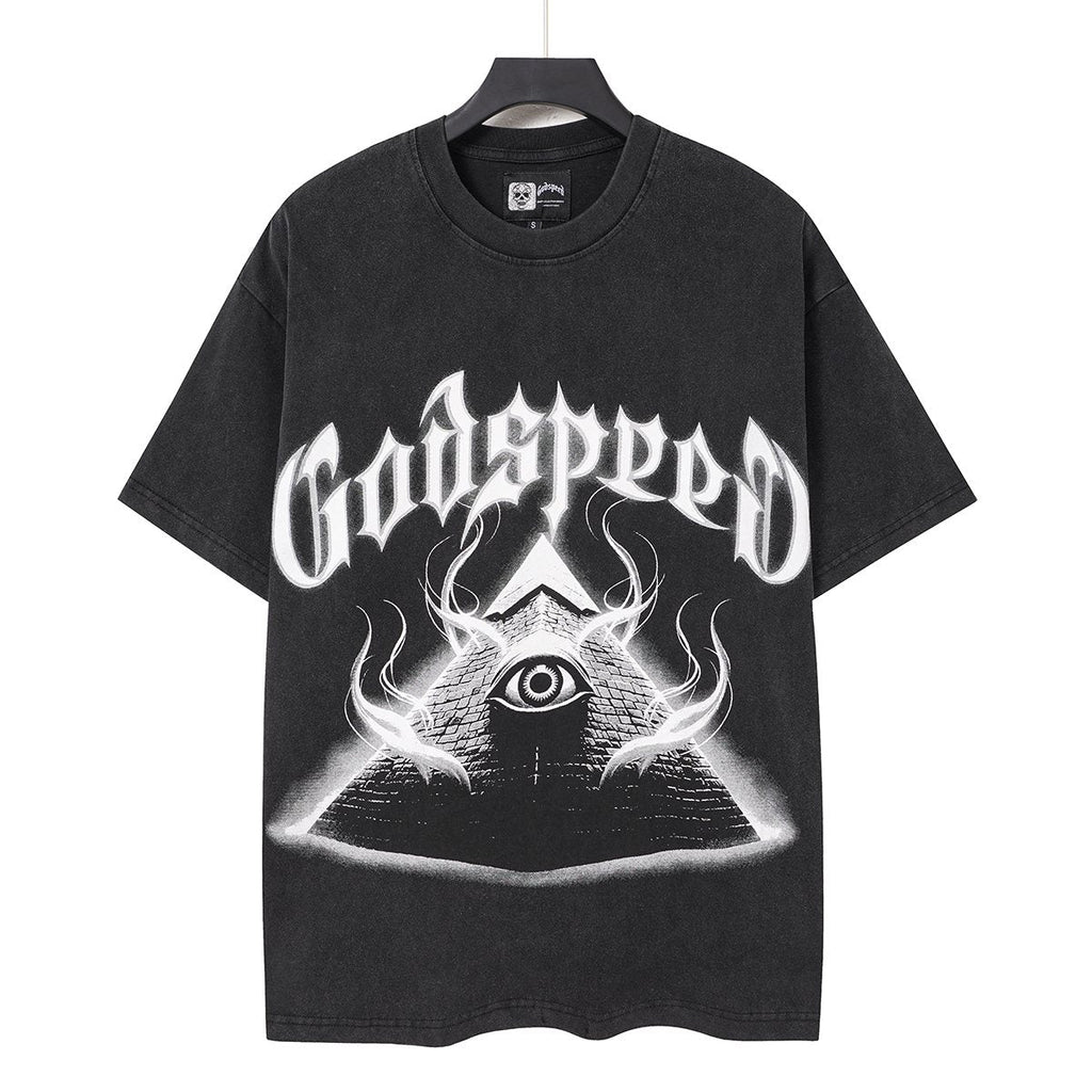 Godspeed Out of Many One Washed Black Graphic T-Shirt ¡ª hero