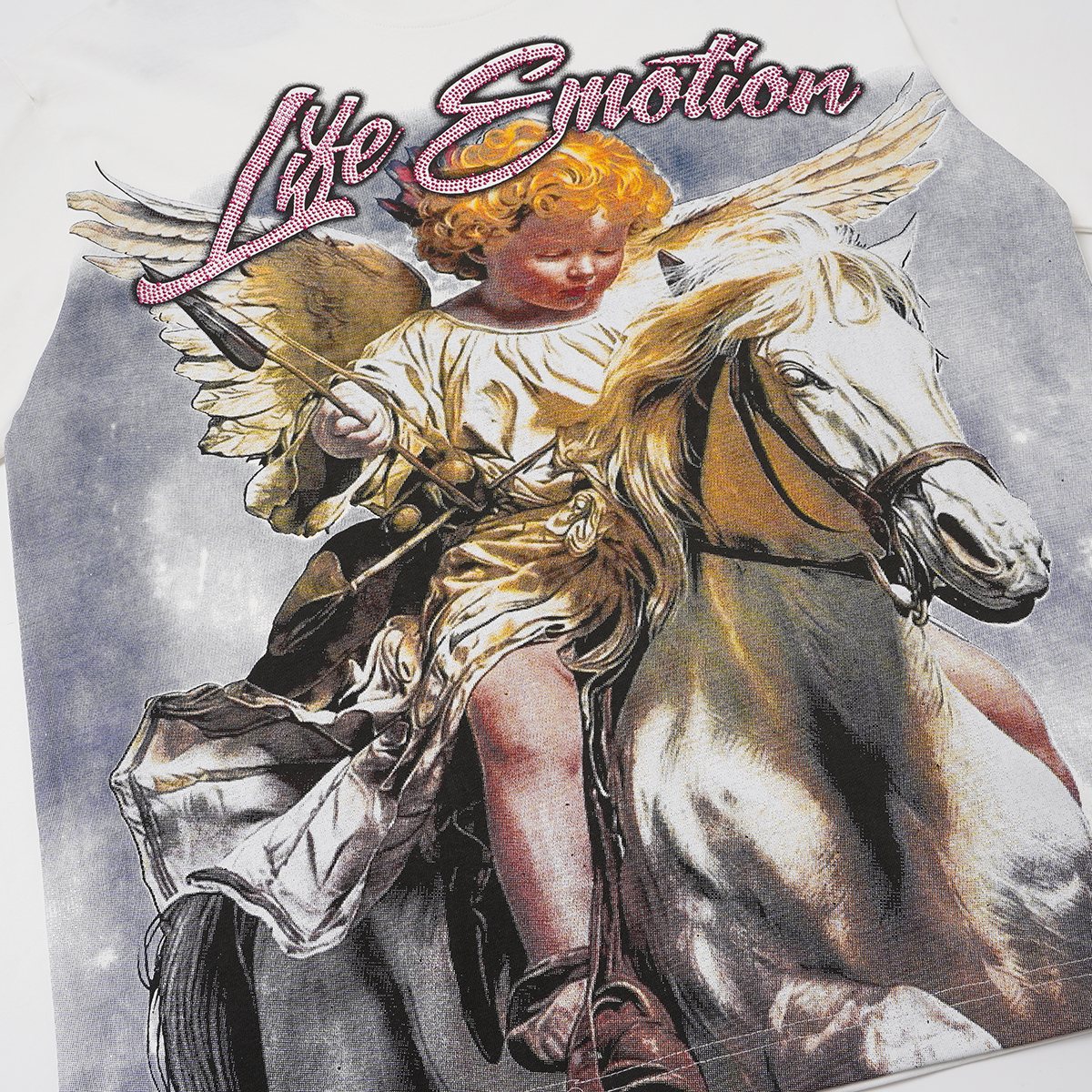 MIXED EMOTION Angel Horse Graphic T-Shirt ¡ª detail
