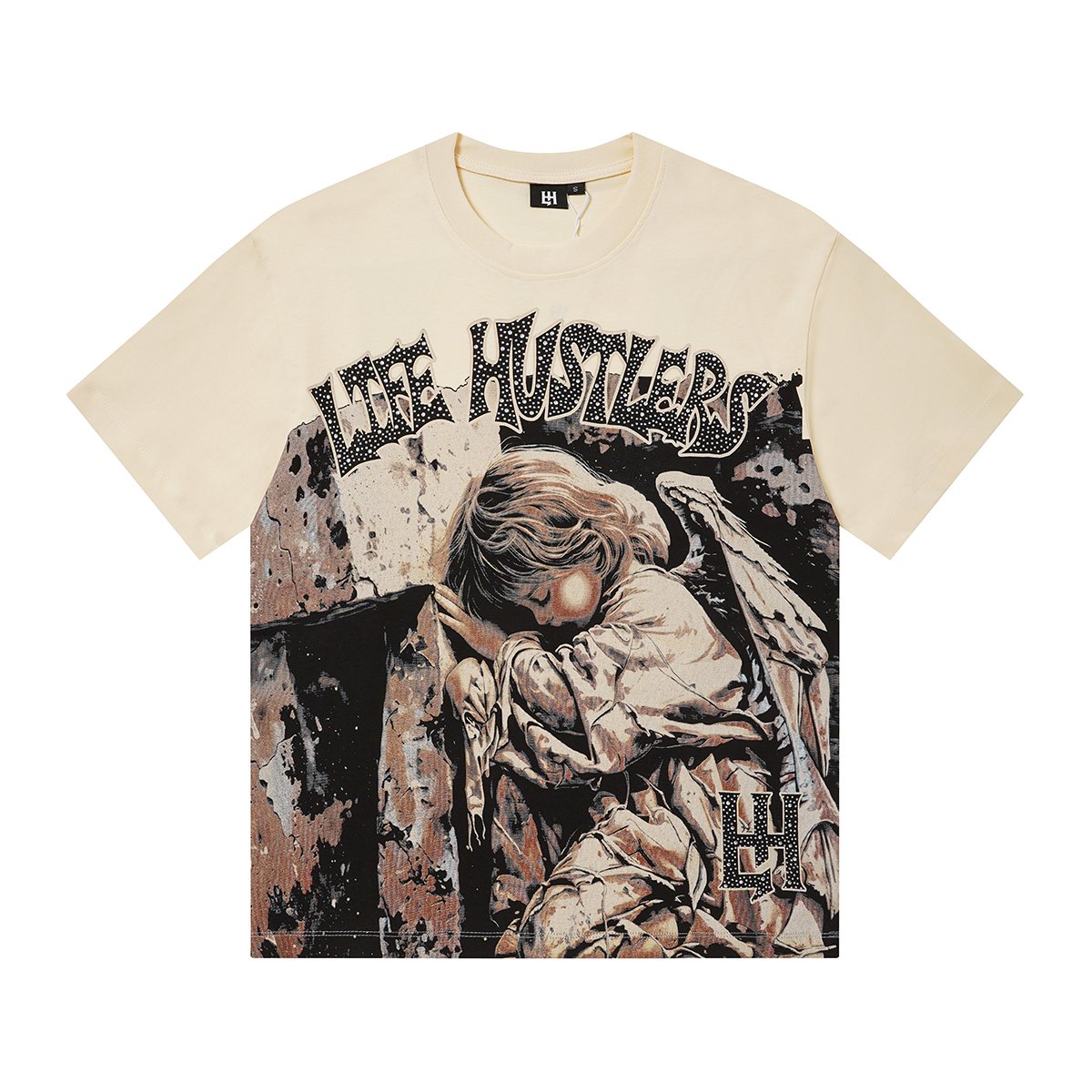 Life Hustlere No Days Off Angel Graphic T-Shirt ¡ª front