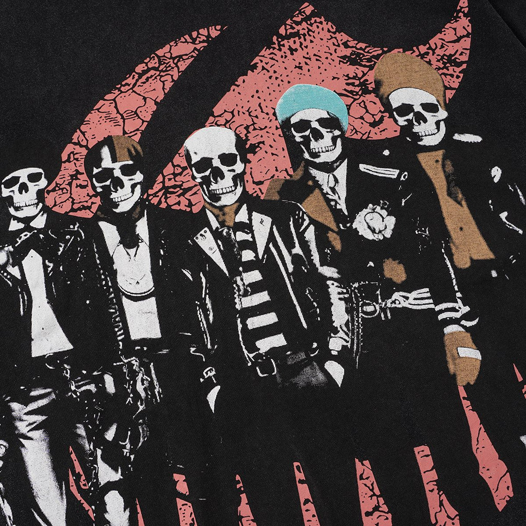 Godspeed Skeleton Band Graphic T-Shirt ¡ª detail