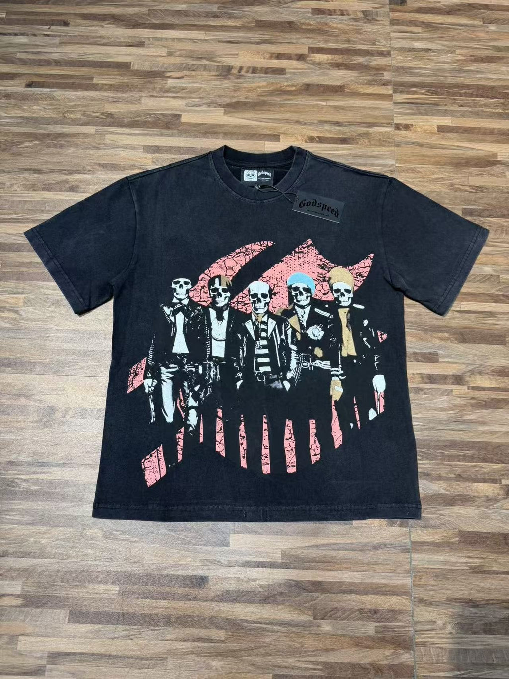 Godspeed Skeleton Band Graphic T-Shirt ¡ª front