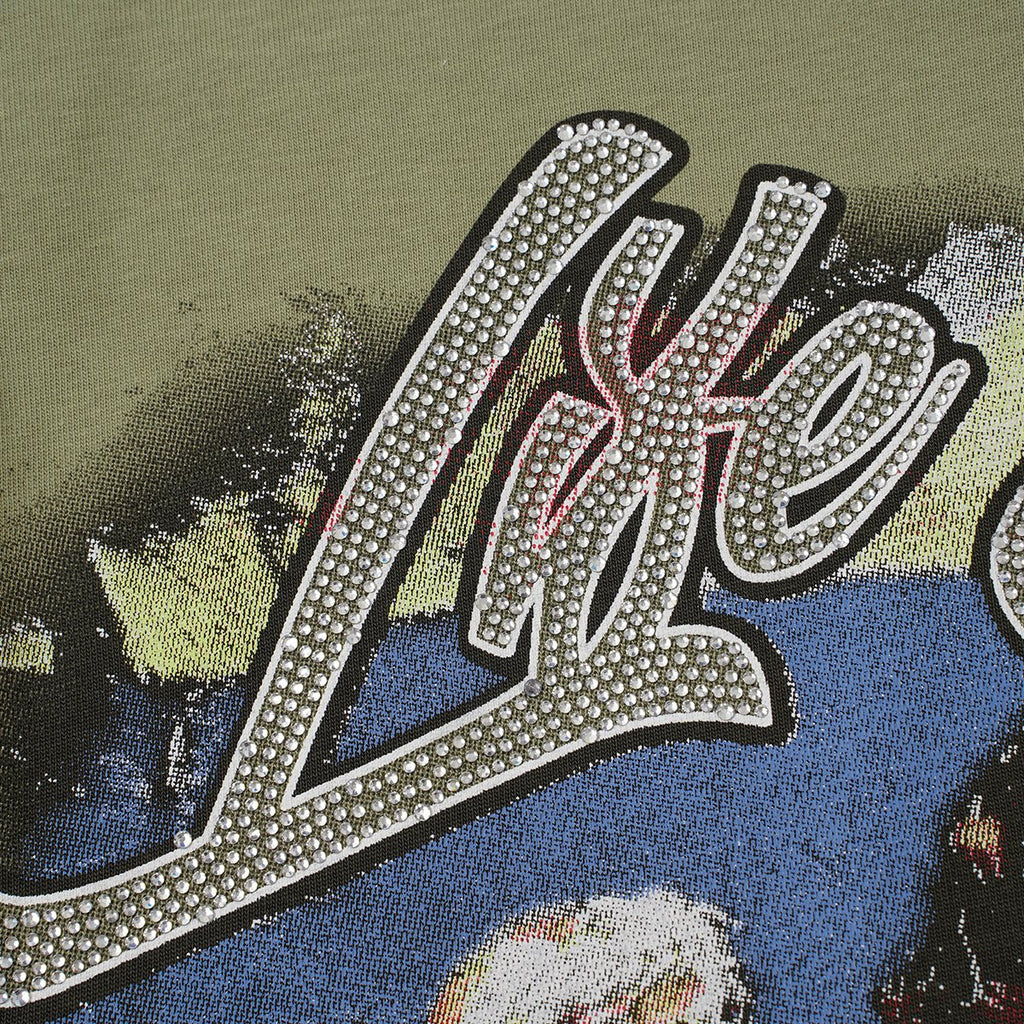 MIXED EMOTION Rhinestone Graphic T-Shirt ¡ª detail