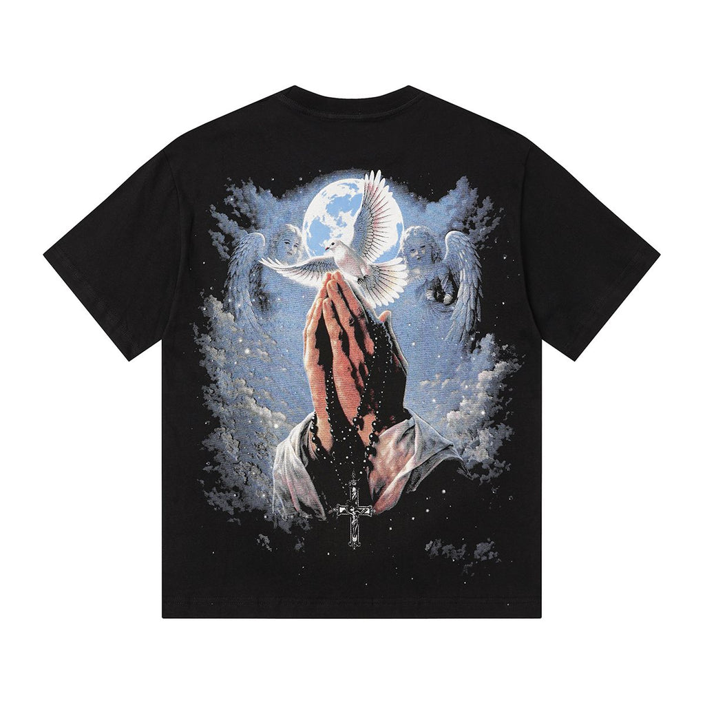 MIXED EMOTION Rhinestone Graphic Short-Sleeve T-Shirt ¡ª back