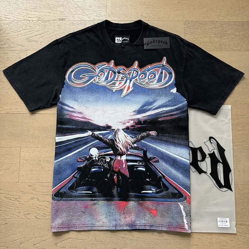 Godspeed Washed Black Graphic T-Shirt ¡ª context