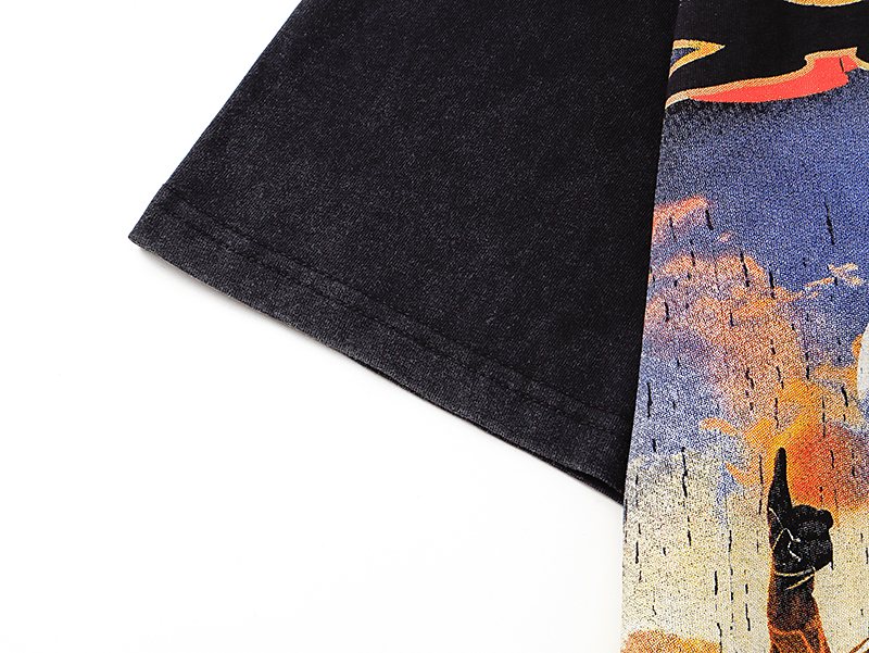Godspeed Washed Black Racing Graphic T-Shirt ¡ª detail