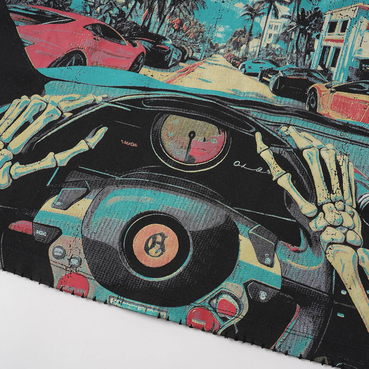 Godspeed Street Car Graphic Sleeveless T-Shirt ¡ª detail