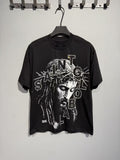 SAINT Monochrome Face Typography Graphic T-Shirt ¡ª hero