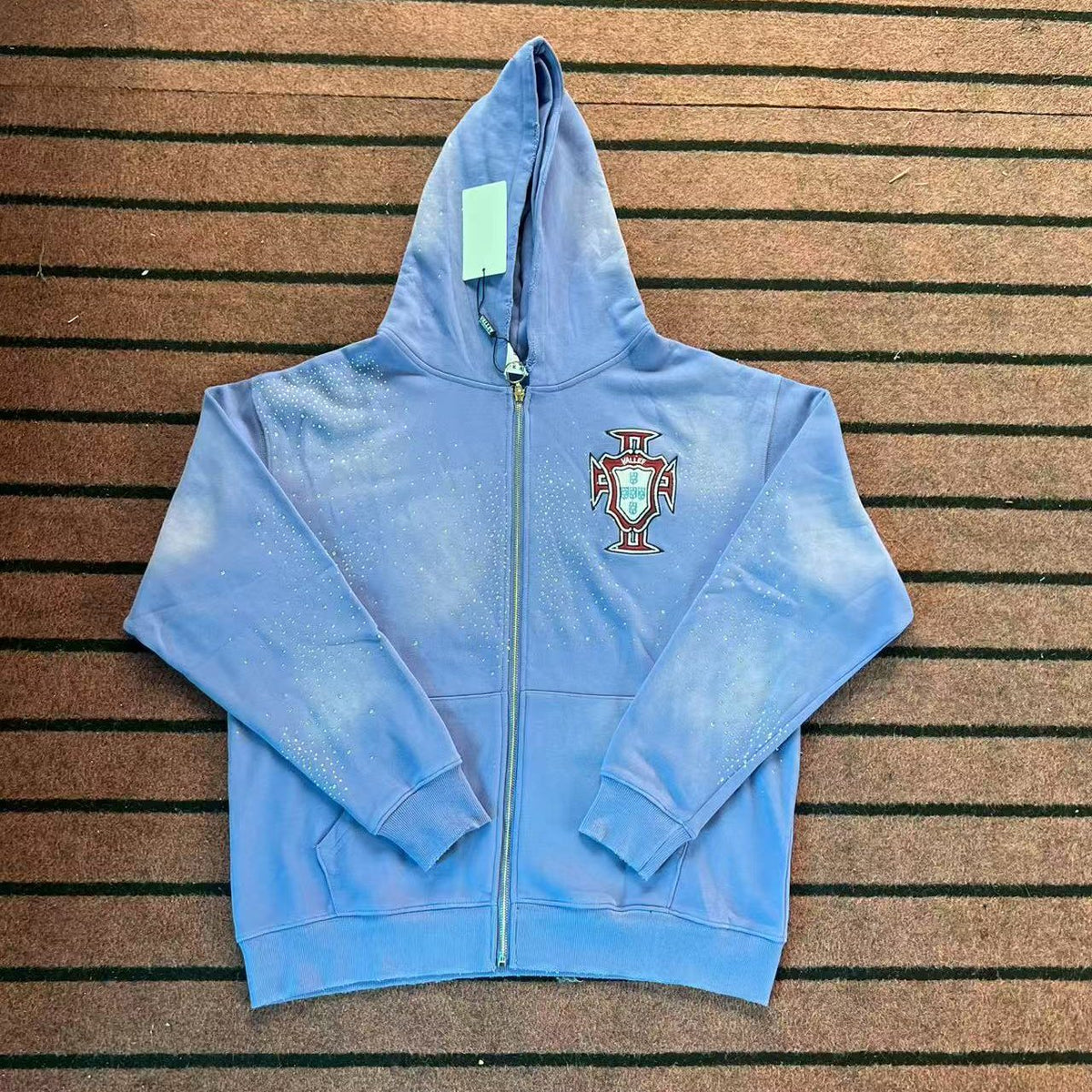 VALLEY Dreams Rhinestone Zip Hoodie ¡ª front