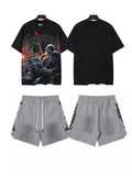 Godspeed Astronaut Graphic T-Shirt & Shorts Set ¡ª front