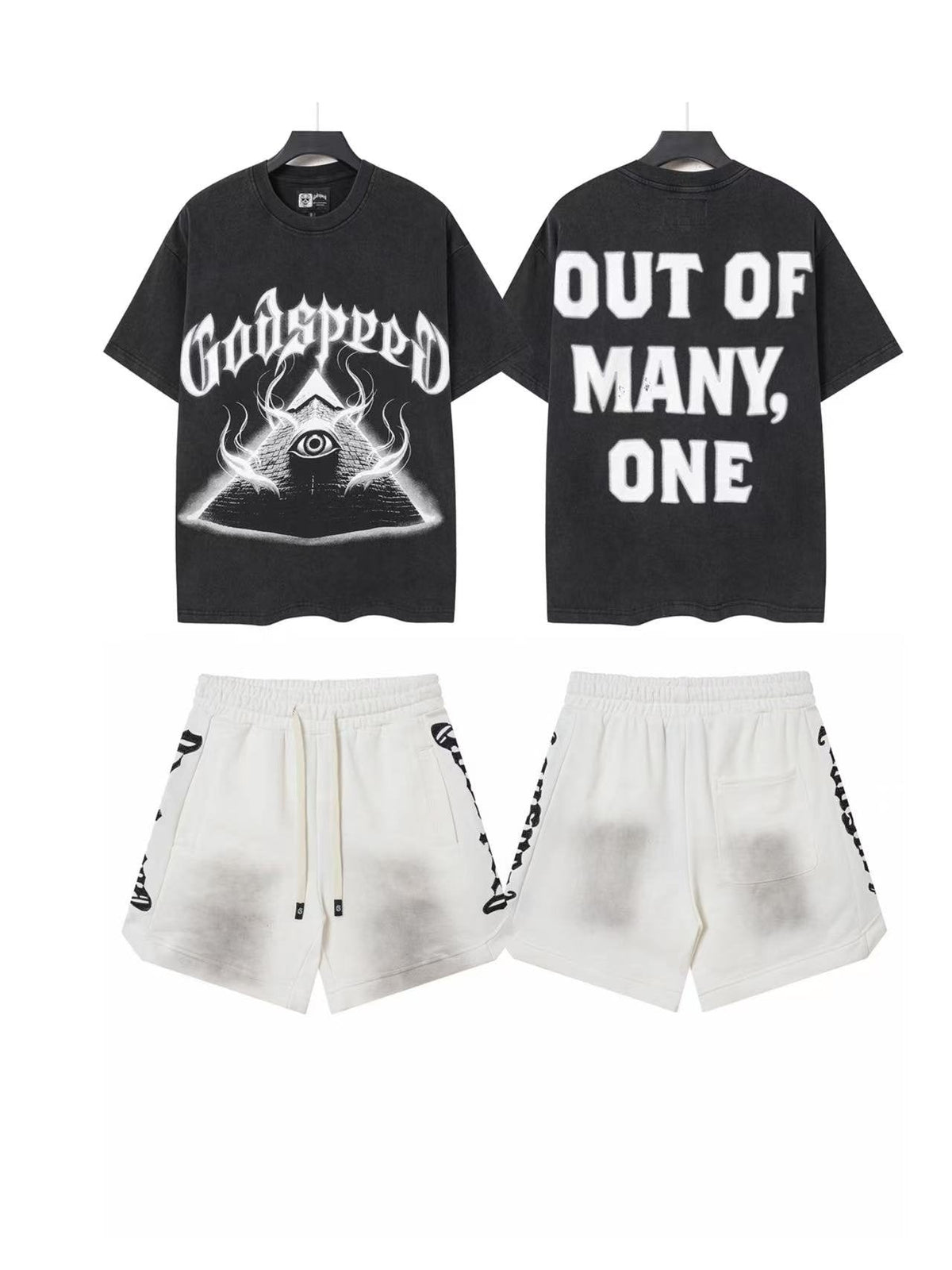 Godspeed Triangle Eye T-Shirt & Shorts Set ¡ª front