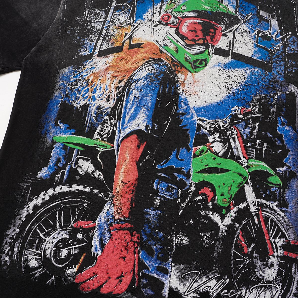 VALLEY Motorsport Speedway Graphic T-Shirt ¡ª detail