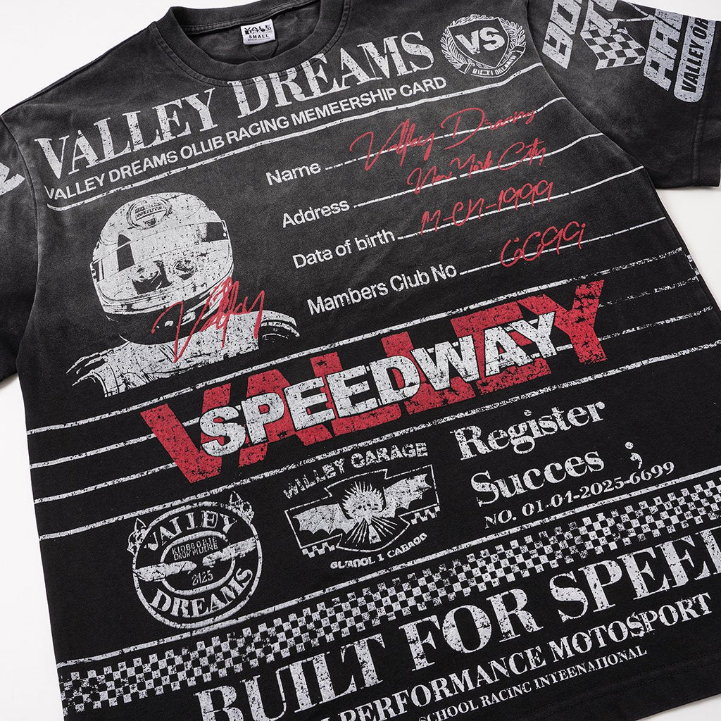 VALLEY Speedway Racing Graphic T-Shirt ¡ª detail