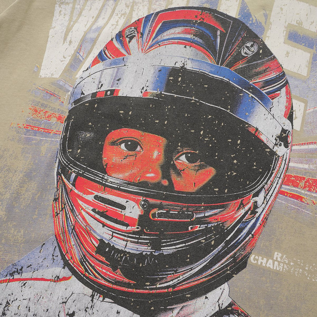 VALLEY Speedway 888 Racing Helmet Graphic T-Shirt ¡ª detail