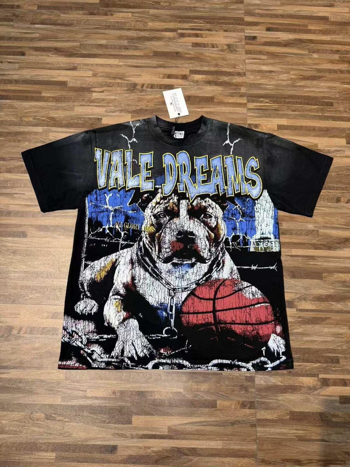 VALLEY Dog Basketball Graphic T-Shirt ¡ª front