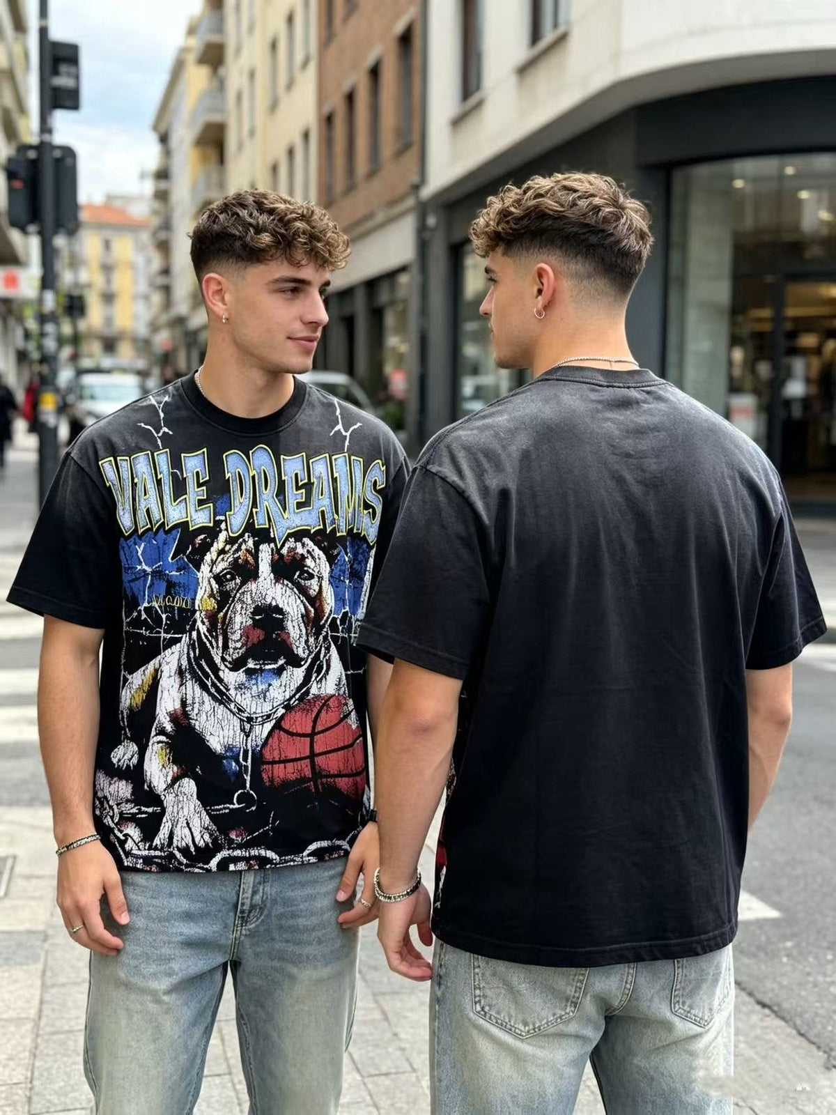 VALLEY Dog Basketball Graphic T-Shirt ¡ª context