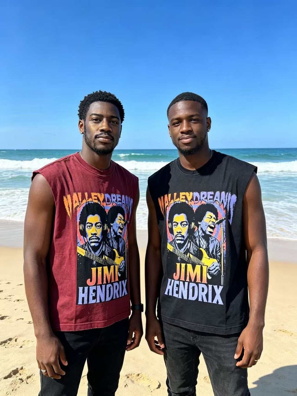 VALLEY Jimi Hendrix Washed Sleeveless T-Shirt ¡ª context