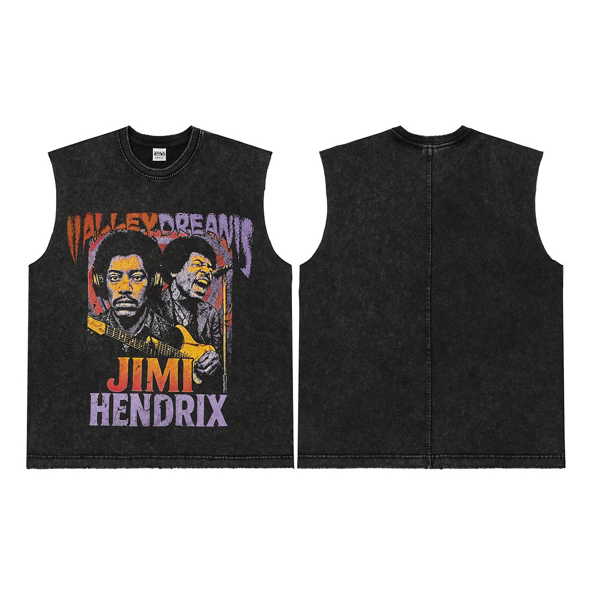VALLEY Jimi Hendrix Washed Sleeveless T-Shirt ¡ª front