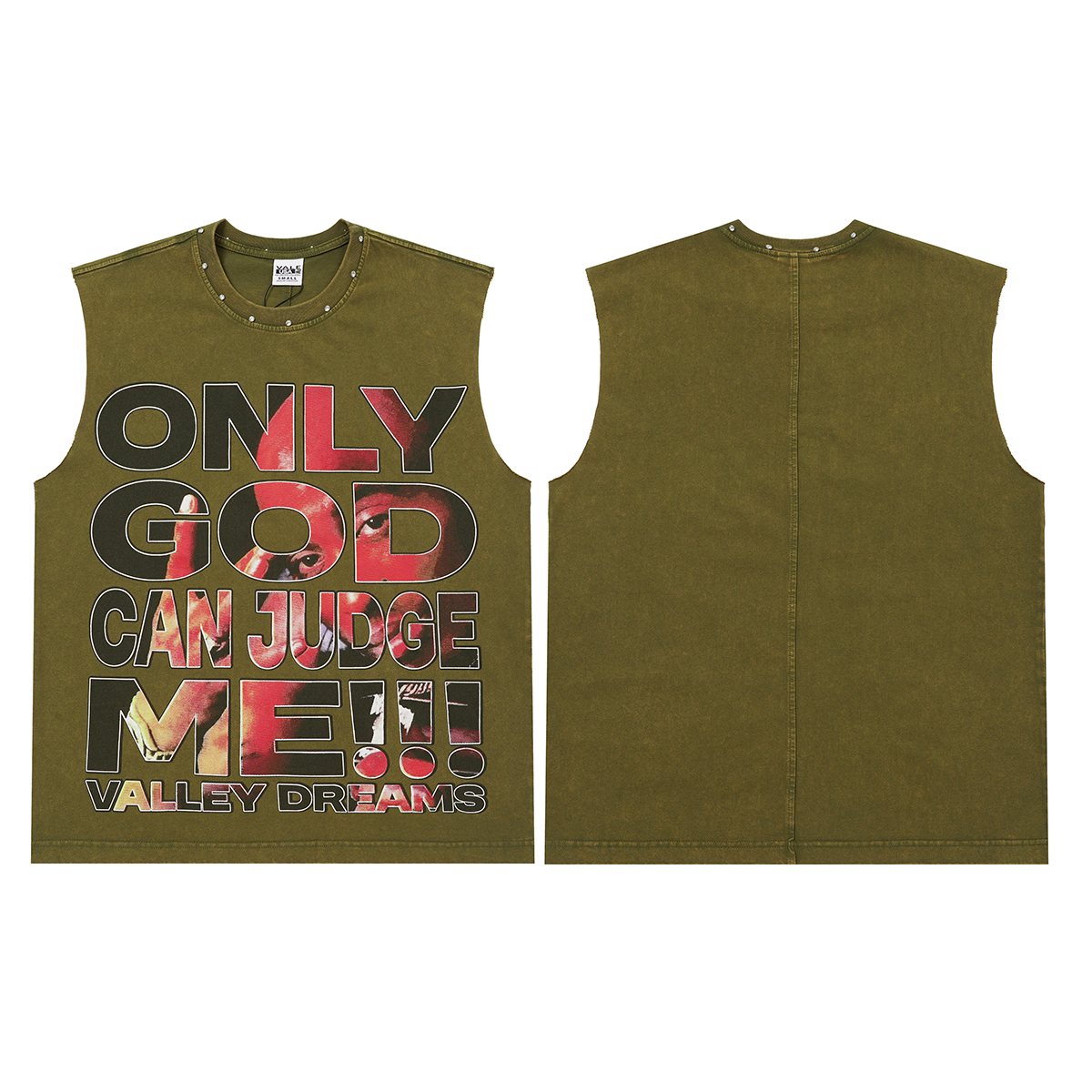 VALLEY Only God Can Judge Me Sleeveless T-Shirt ¡ª front
