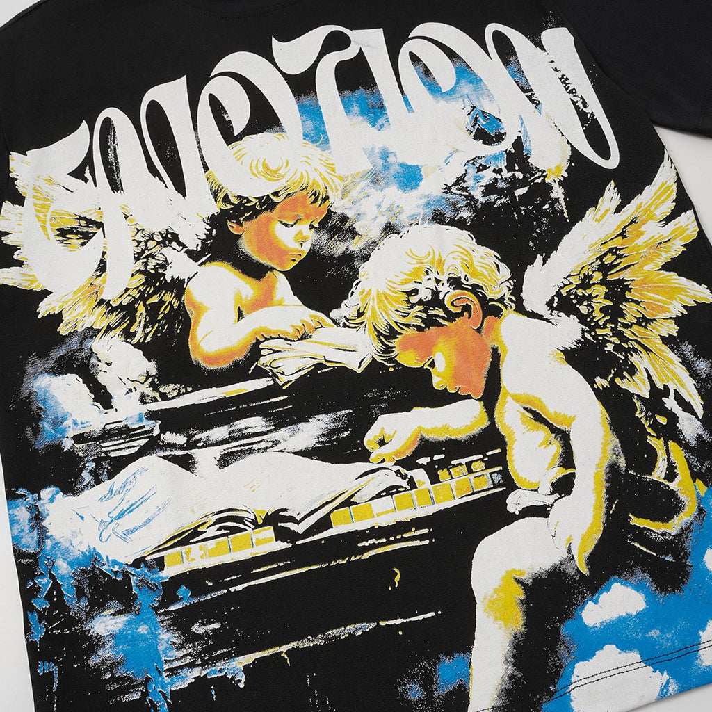 MIXED EMOTION Rhinestone Graphic Short-Sleeve T-Shirt ¡ª detail