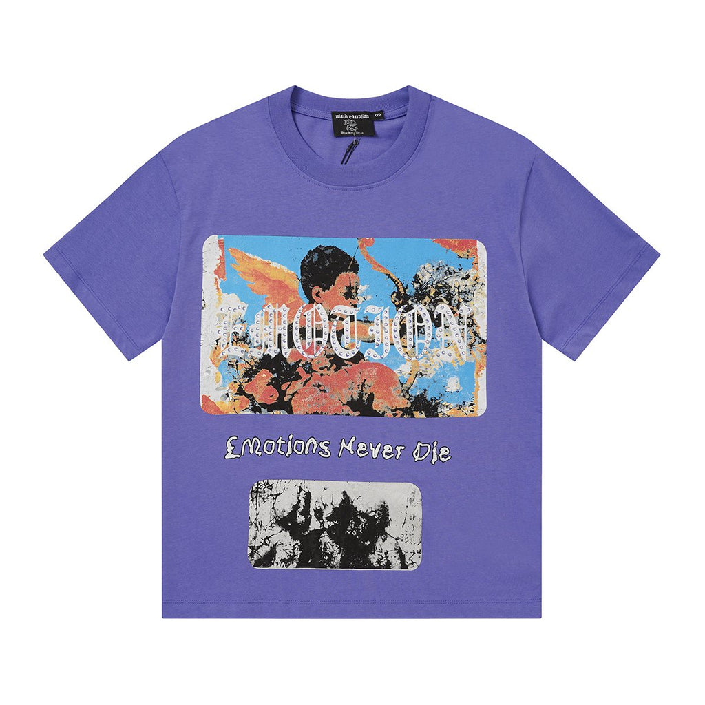 MIXED EMOTION Rhinestone Graphic T-Shirt ¡ª front