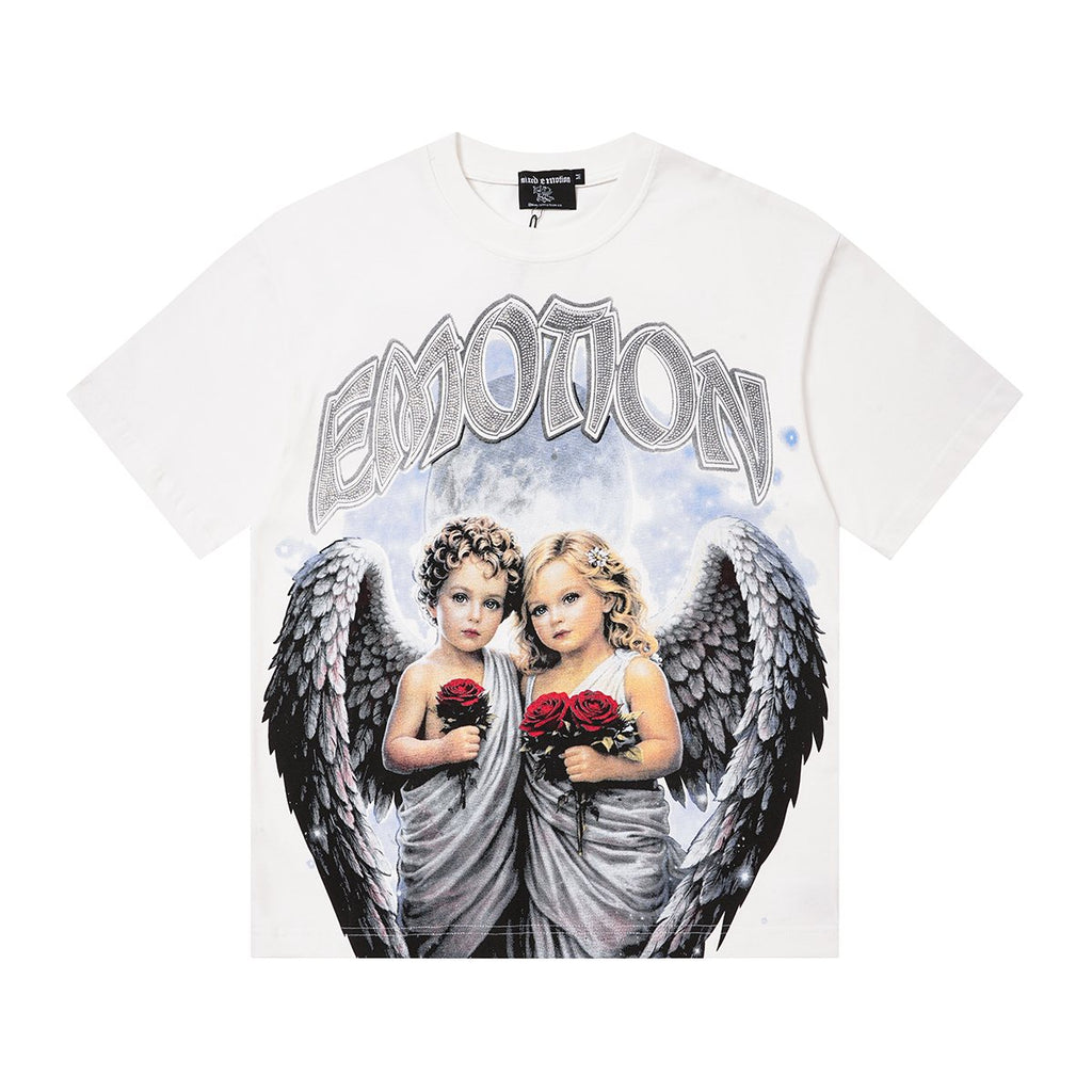 MIXED EMOTION Angel Praying Hands Graphic T-Shirt ¡ª front