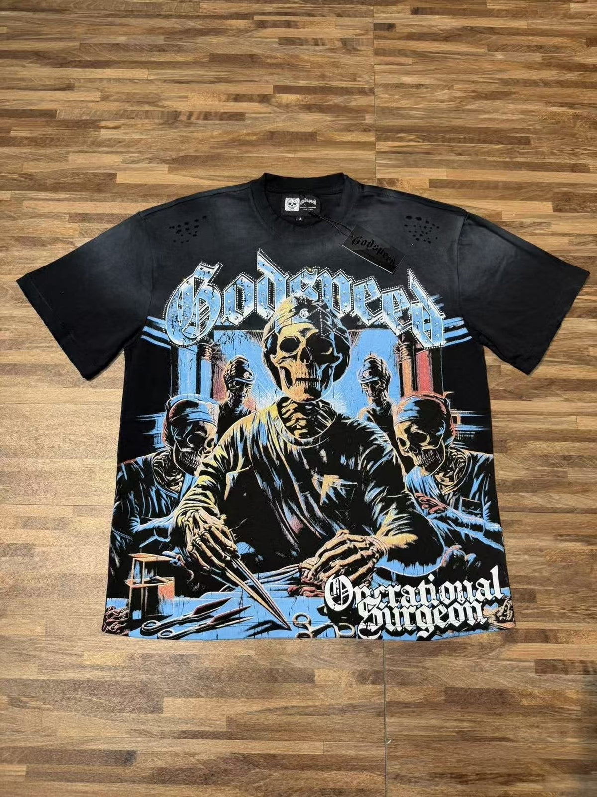 Godspeed Operational Surgeon Distressed Graphic T-Shirt ¡ª front