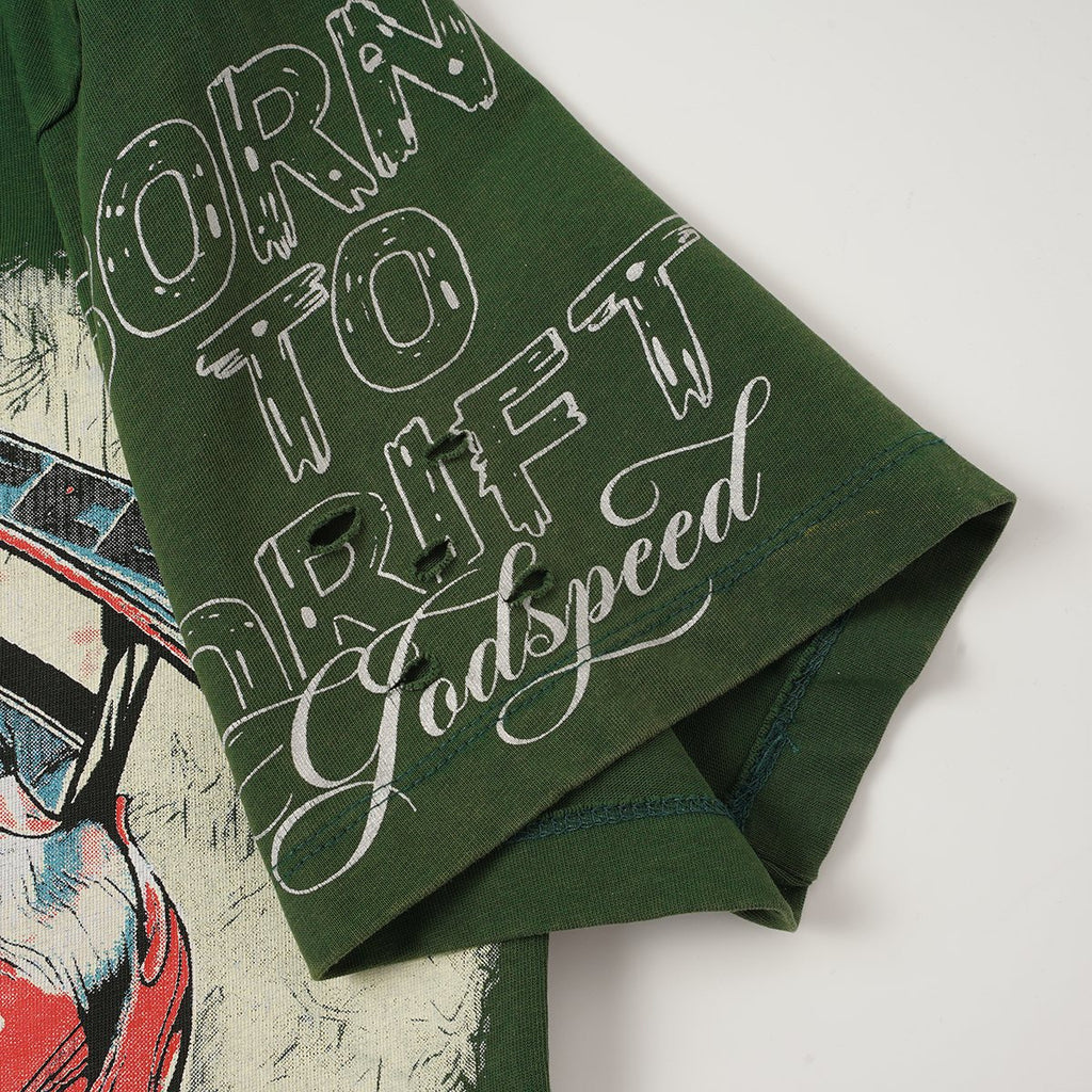 Godspeed Born to Drift Racing Graphic T-Shirt ¡ª detail