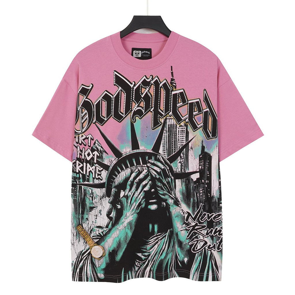 Godspeed Statue & Eye Graphic Short-Sleeve T-Shirt ¡ª hero