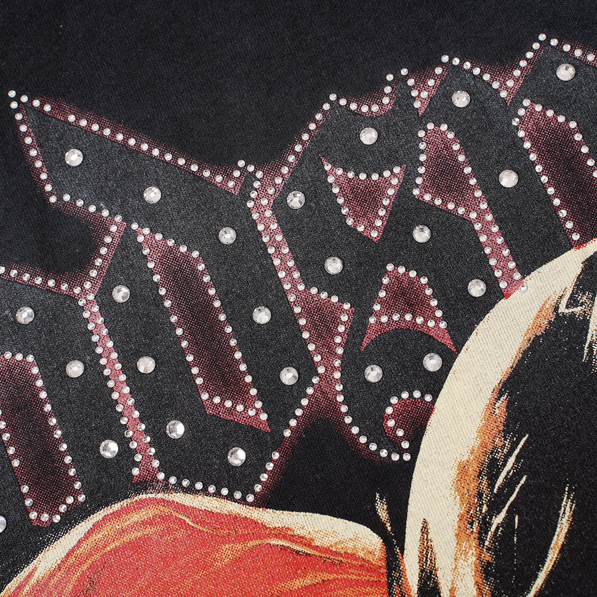 Godspeed 69 Football Skull Graphic T-Shirt ¡ª detail