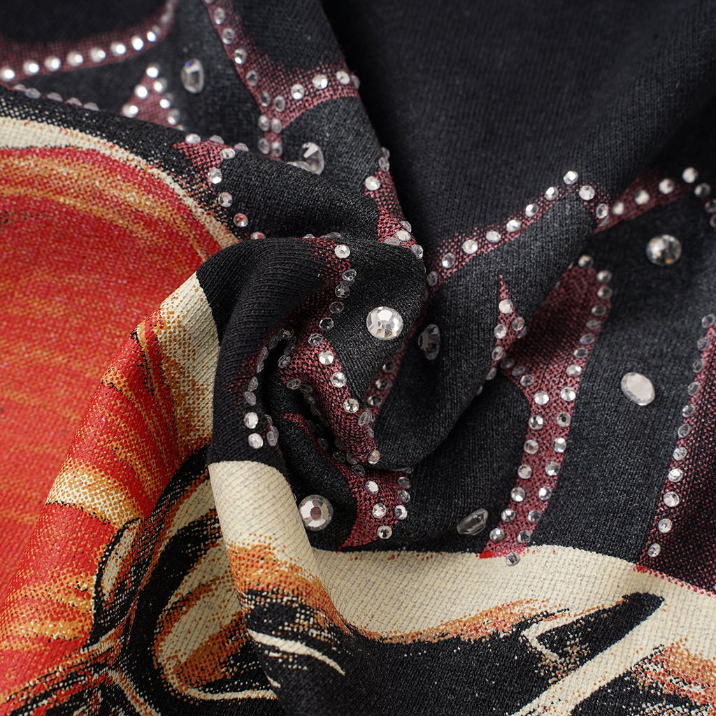 Godspeed 69 Football Skull Graphic T-Shirt ¡ª detail