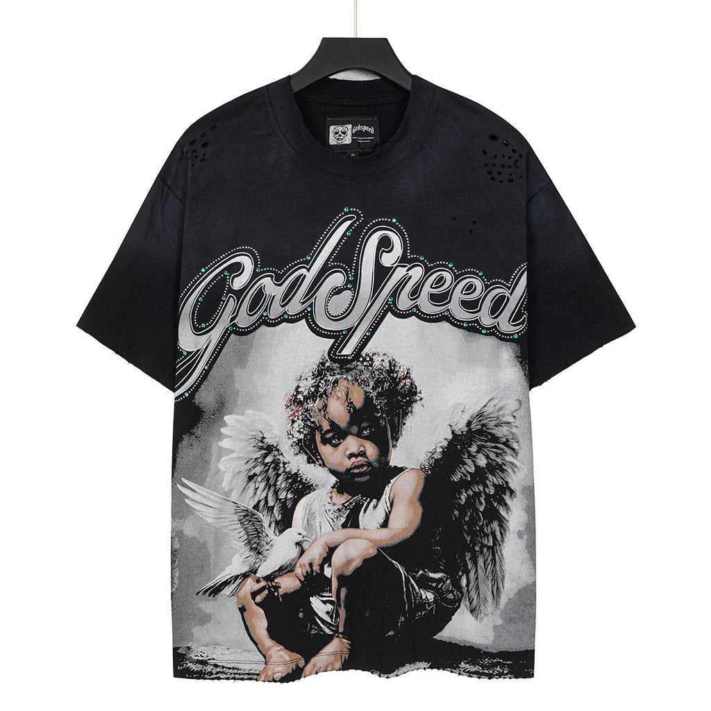 Godspeed Distressed Washed Graphic T-Shirt ¡ª hero