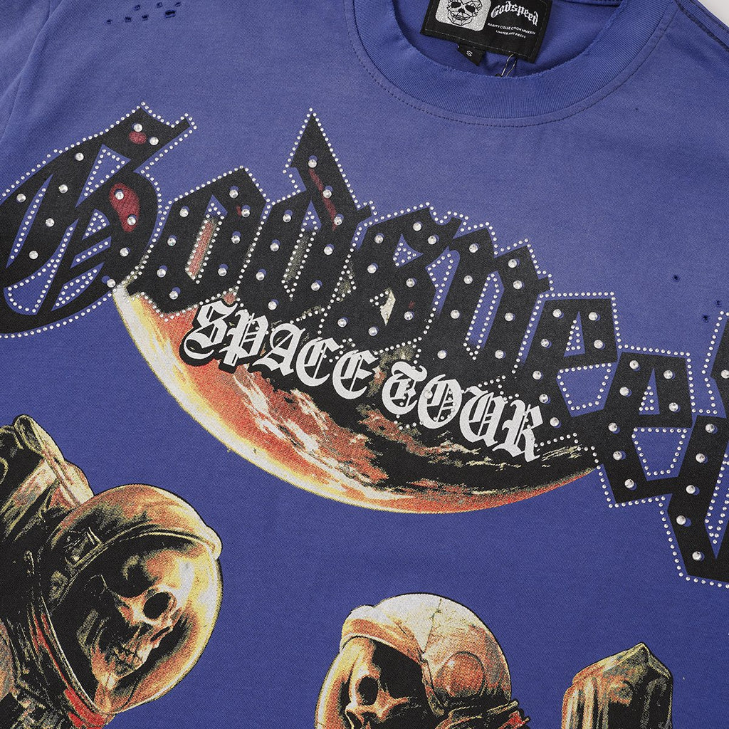 Godspeed Space Tour Astronaut Graphic Short-Sleeve T-Shirt ¡ª detail