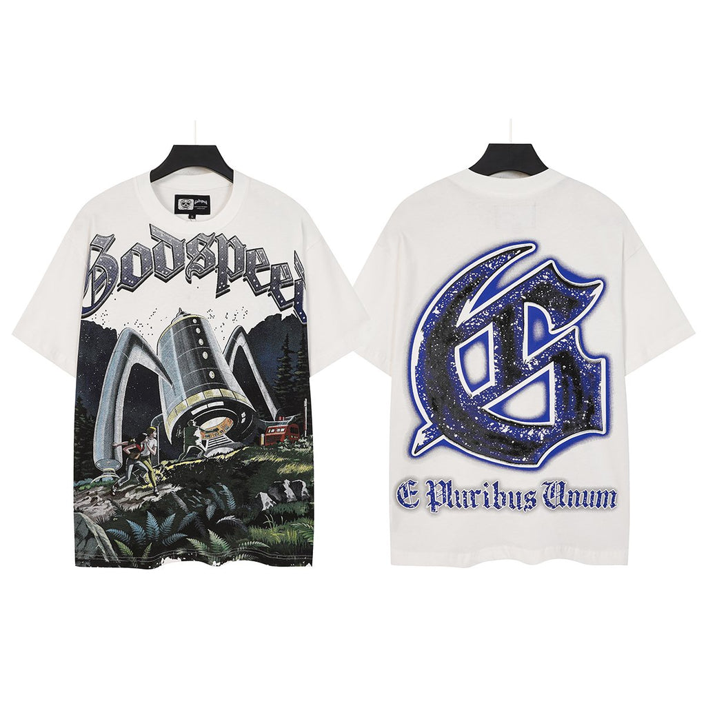 Godspeed Sci-Fi Landscape Graphic T-Shirt ¡ª hero