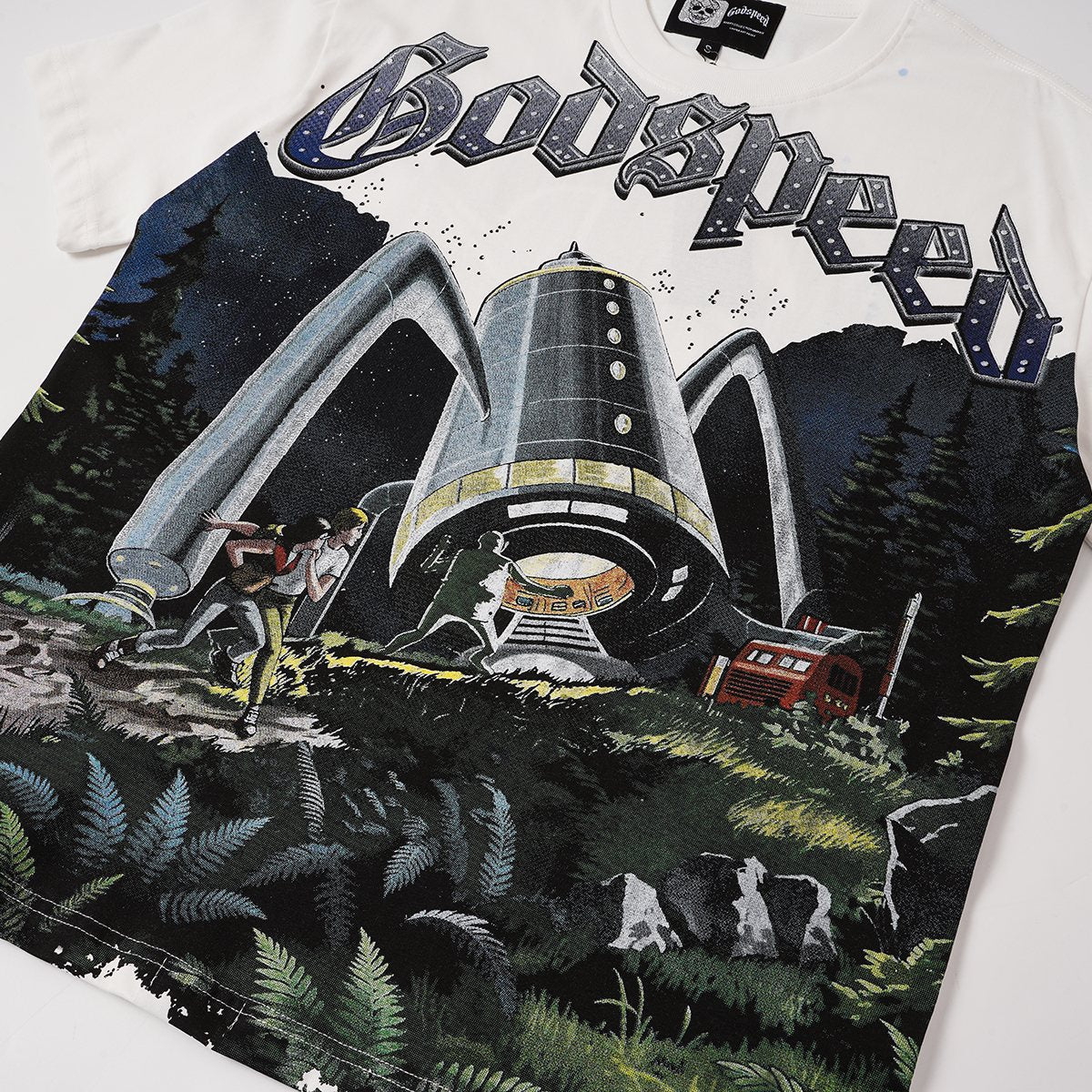 Godspeed Sci-Fi Landscape Graphic T-Shirt ¡ª detail