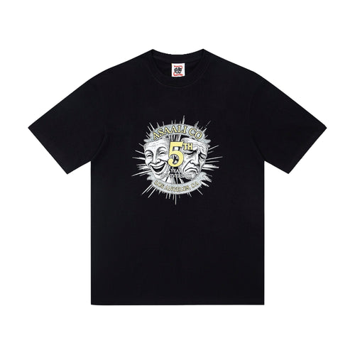 ASAALL Theatrical Mask Graphic T-Shirt ¡ª hero