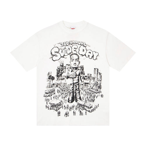 ASAALL White Black Front Graphic T-Shirt ¡ª hero