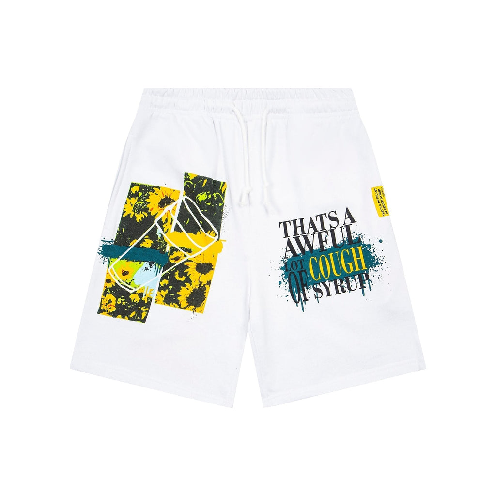 THAT'S A AWFUL LOT OF COUGH SYRUP Graphic Drawstring Shorts ¡ª front